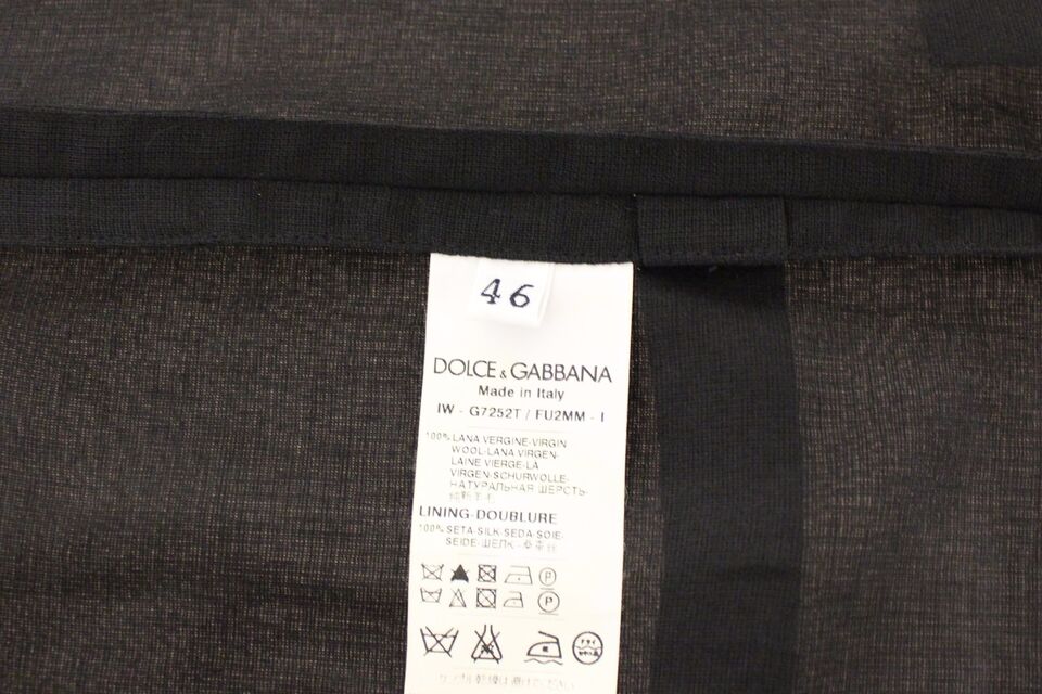 Dolce & Gabbana Schwarze Wolle Formal Dress Vest Gilet Jacke