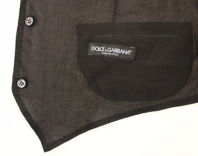 Dolce & Gabbana Schwarze Wolle Formal Dress Vest Gilet Jacke