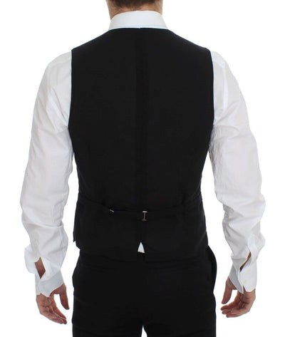 Dolce & Gabbana Schwarze Wolle Formal Dress Vest Gilet Jacke