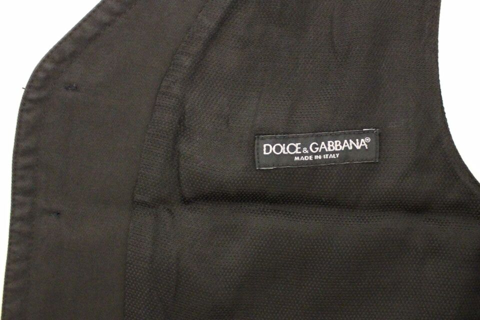 Dolce & Gabbana Schwarzes Baumwollmischung Kleid Weste Gilet