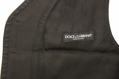 Dolce & Gabbana Schwarzes Baumwollmischung Kleid Weste Gilet