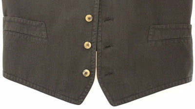 Dolce & Gabbana Schwarzes Baumwollmischung Kleid Weste Gilet