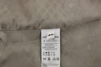 Dolce & Gabbana Schwarzes Baumwollkleid Weste Blazer Jacke