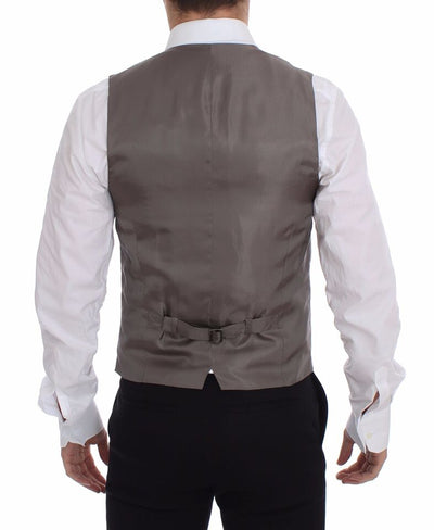 Dolce & Gabbana Beige Baumwolle Kleid Weste Blazer Jacke