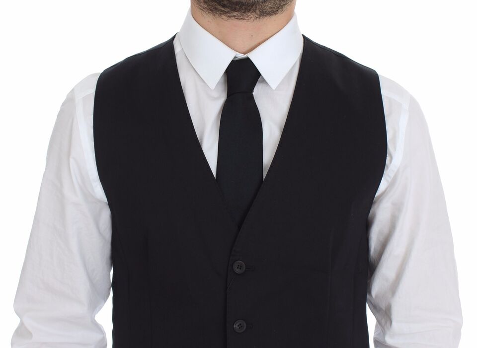Dolce & Gabbana Blauer Baumwoll-Stretchwesten-Blazer