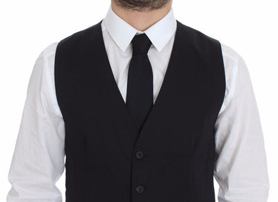Dolce & Gabbana Blauer Baumwoll-Stretchwesten-Blazer