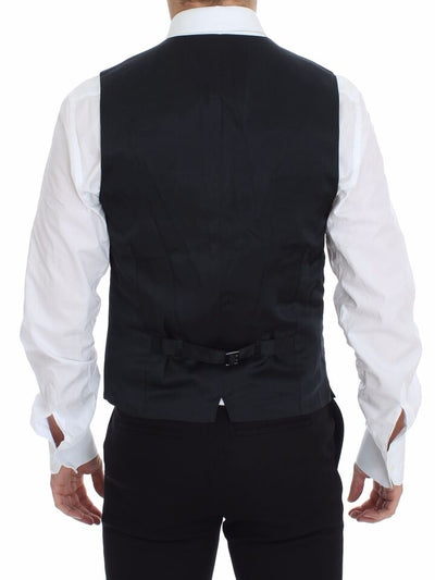Dolce & Gabbana Blauer Baumwoll-Stretchwesten-Blazer