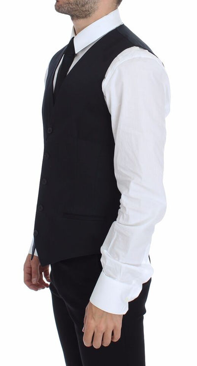 Dolce & Gabbana Blauer Baumwoll-Stretchwesten-Blazer