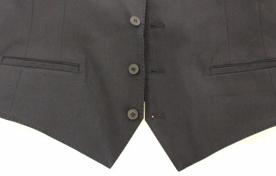 Dolce & Gabbana Blauer Baumwoll-Stretchwesten-Blazer