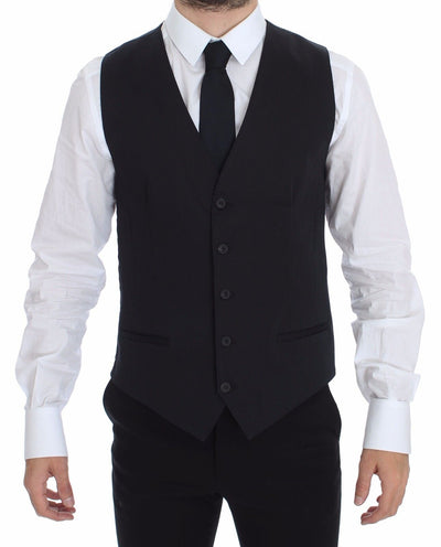 Dolce & Gabbana Blauer Baumwoll-Stretchwesten-Blazer