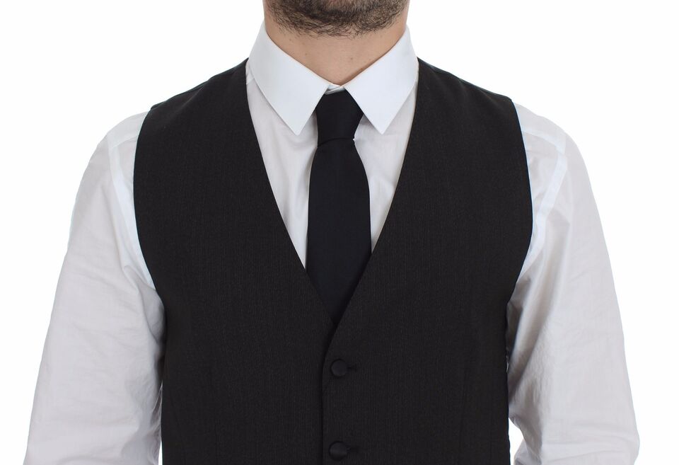 Dolce & Gabbana Grauer Woll-Stretchwesten-Blazer