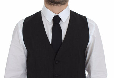 Dolce & Gabbana Grauer Woll-Stretchwesten-Blazer