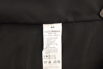 Dolce & Gabbana Graue Wolle Stretch Kleid Weste Jacke Blazer