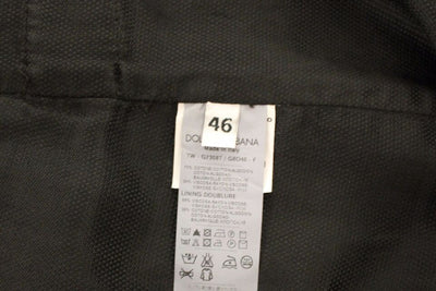 Dolce & Gabbana Schwarzes Baumwoll-Viskose-Kleid Weste Blazer