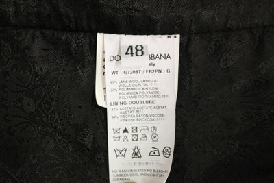 Dolce & Gabbana Schwarz gestreifte Wollweste Logo Gilet Weste