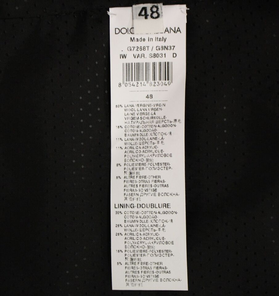 Dolce & Gabbana Graue Wollmischung Weste Gilet Weste
