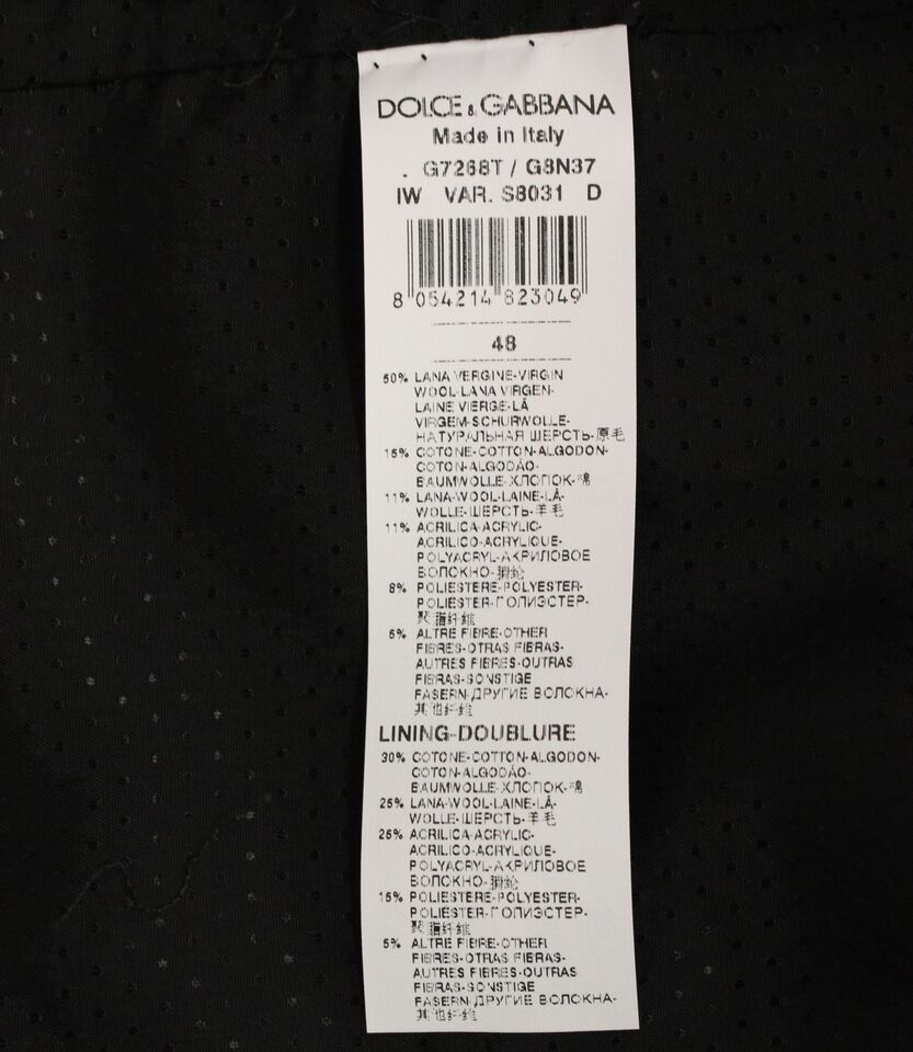 Dolce & Gabbana Graue Logo-Weste aus Wollmischung Weste