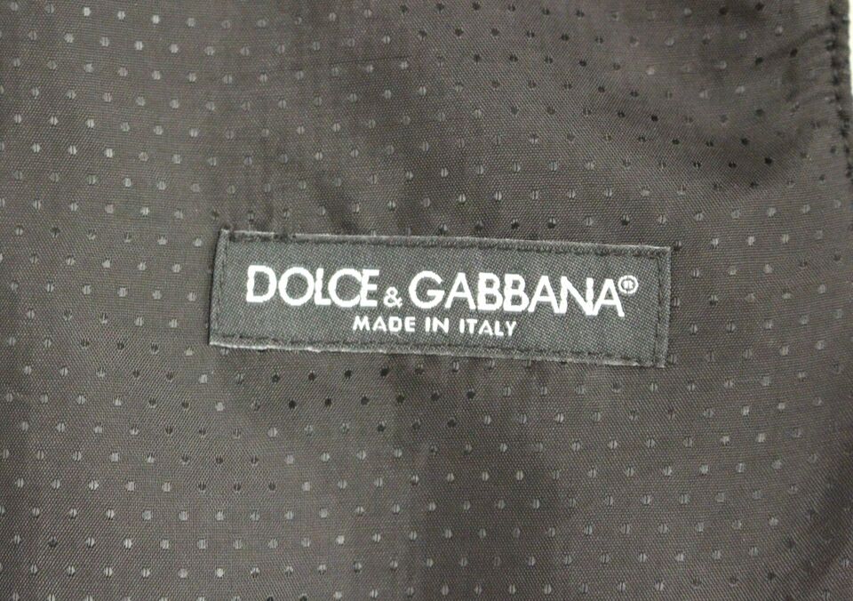 Dolce & Gabbana Graue Logo-Weste aus Wollmischung Weste