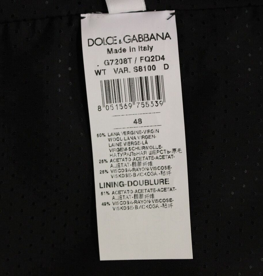 Dolce & Gabbana Graue Wollmischung Weste Gilet Weste