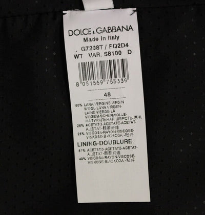 Dolce & Gabbana Graue Wollmischung Weste Gilet Weste