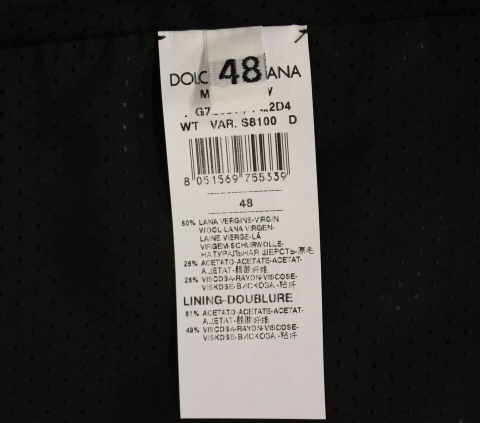 Dolce & Gabbana Graue Wollmischung Weste Gilet Weste
