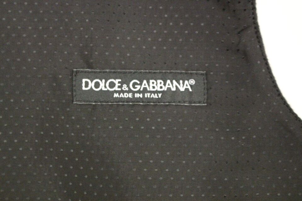 Dolce & Gabbana Graue Wollmischung Weste Gilet Weste