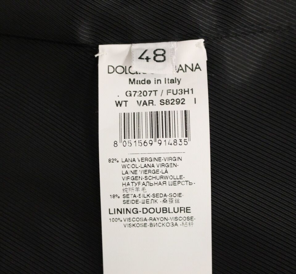 Dolce & Gabbana Graues Woll-Seiden-Kleid Weste Gilet