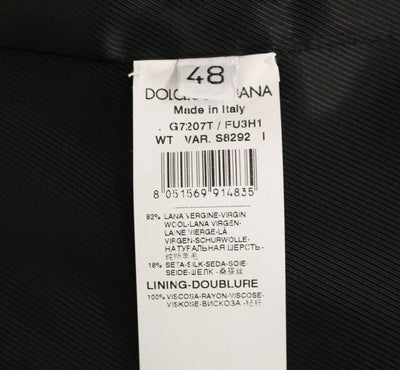 Dolce & Gabbana Graues Woll-Seiden-Kleid Weste Gilet