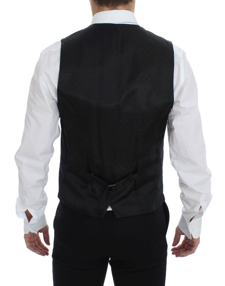 Dolce & Gabbana Schwarze Wolle Formal Dress Vest Gilet Weste
