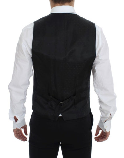 Dolce & Gabbana Schwarze Wolle Formal Dress Vest Gilet Weste