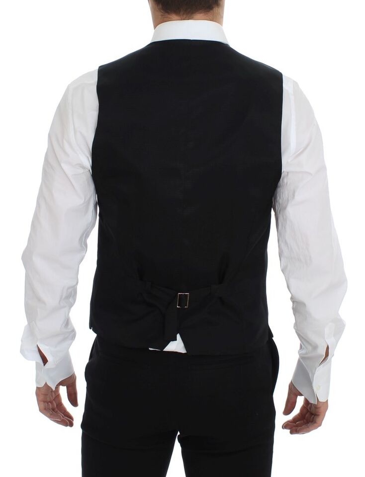 Dolce & Gabbana Graue Wolle Formal Dress Vest Gilet Weste