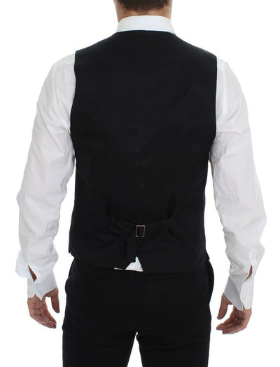 Dolce & Gabbana Graue Wolle Formal Dress Vest Gilet Weste