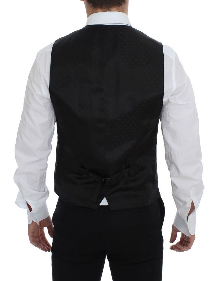 Dolce & Gabbana Graue Wolle Formal Dress Vest Gilet Weste