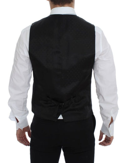 Dolce & Gabbana Graue Wolle Formal Dress Vest Gilet Weste