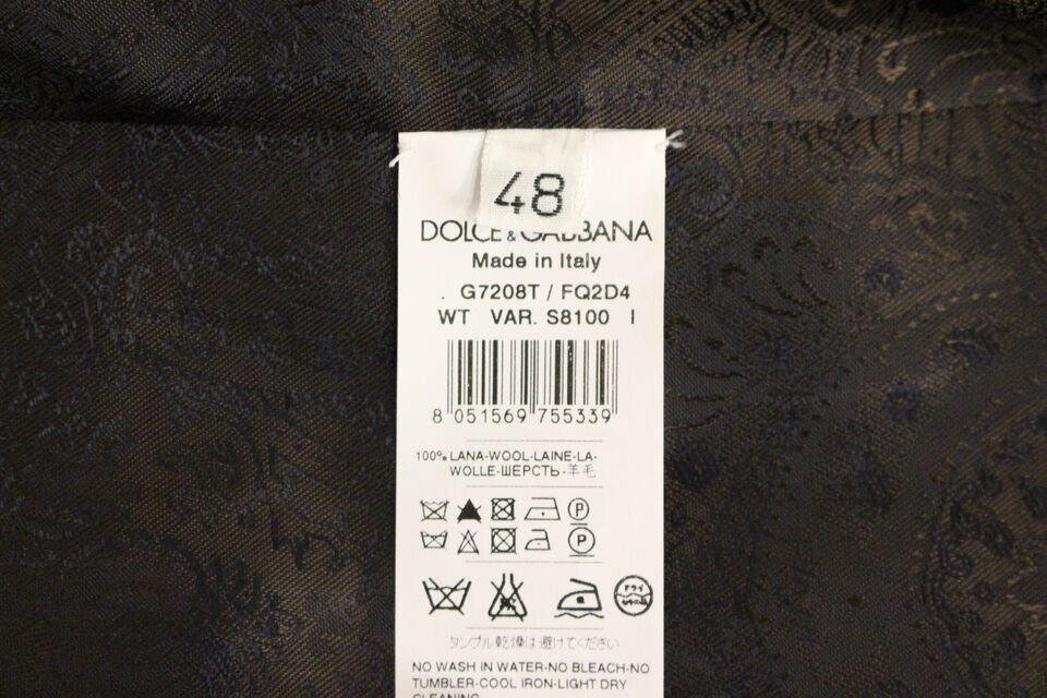Dolce & Gabbana Braun karierte einreihige Wollweste