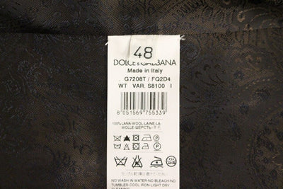 Dolce & Gabbana Braun karierte einreihige Wollweste