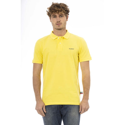 Baldinini Trend Gelbes Baumwoll-Poloshirt für Männer