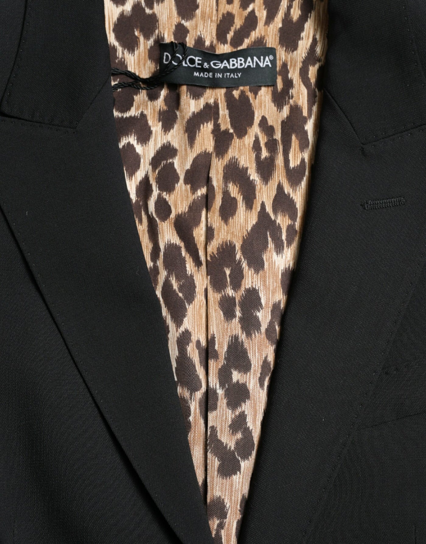Dolce & Gabbana Schwarzer einreihiger Blazermantel aus Wolle Jacke