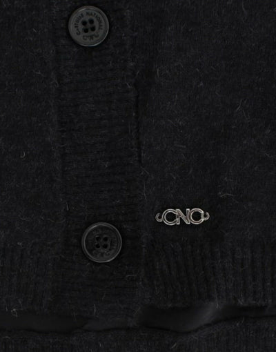Costume National Graue Strickjacke aus Alpaka