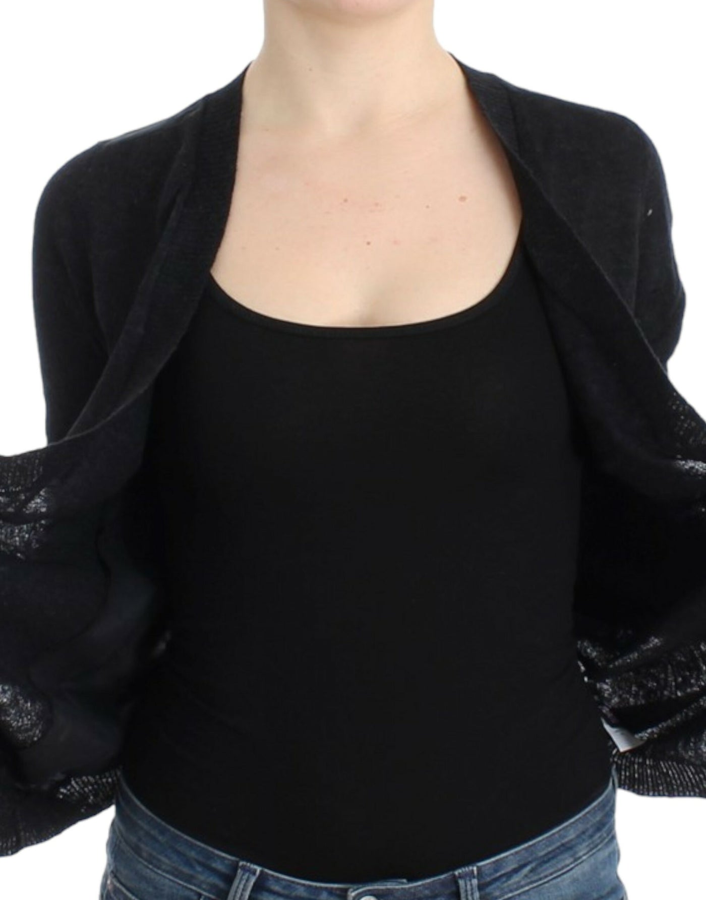 Costume National Graue Strickjacke aus Alpaka