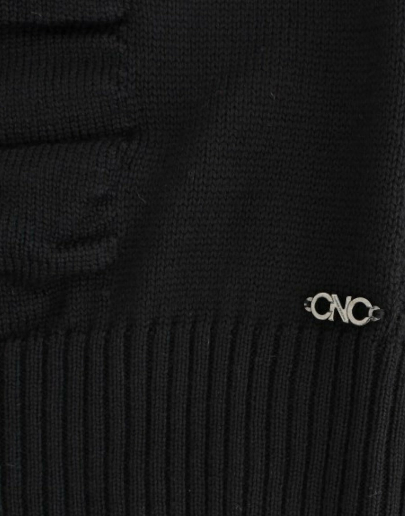 Costume National Schwarzer Wollpullover mit V-Ausschnitt