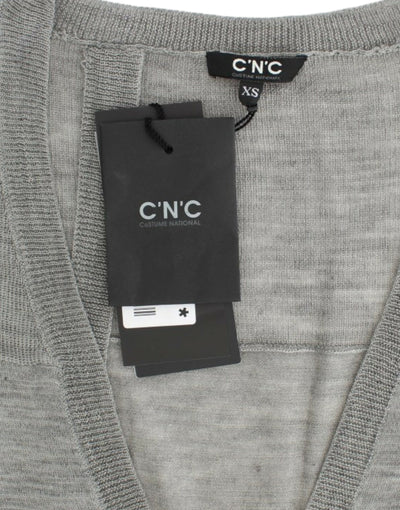 Costume National Graue leichte Strickjacke