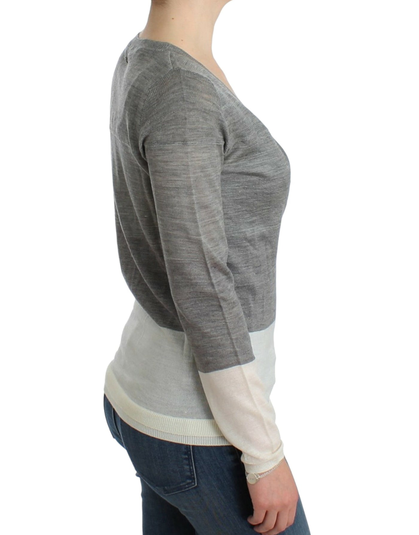Costume National Graue leichte Strickjacke