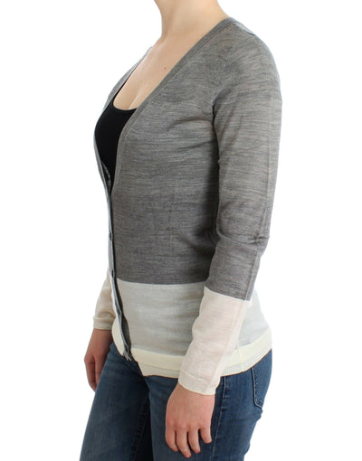 Costume National Graue leichte Strickjacke