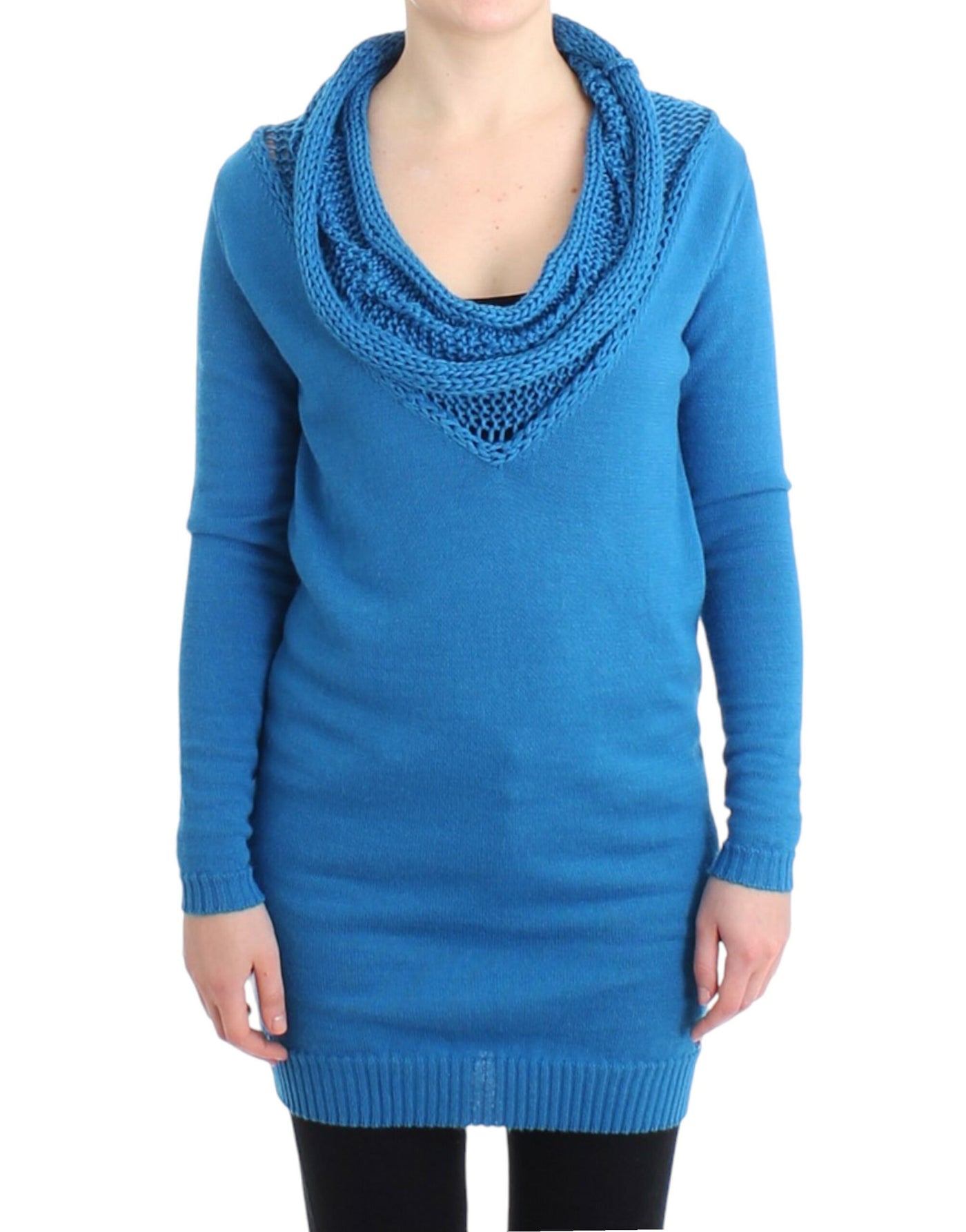 Costume National Blauer Pullover mit Rundhalsausschnitt