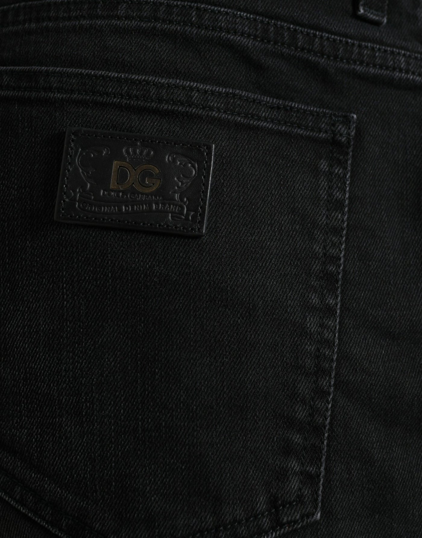 Dolce & Gabbana Schwarze Baumwoll-Stretch-Bermuda-Denim-Shorts
