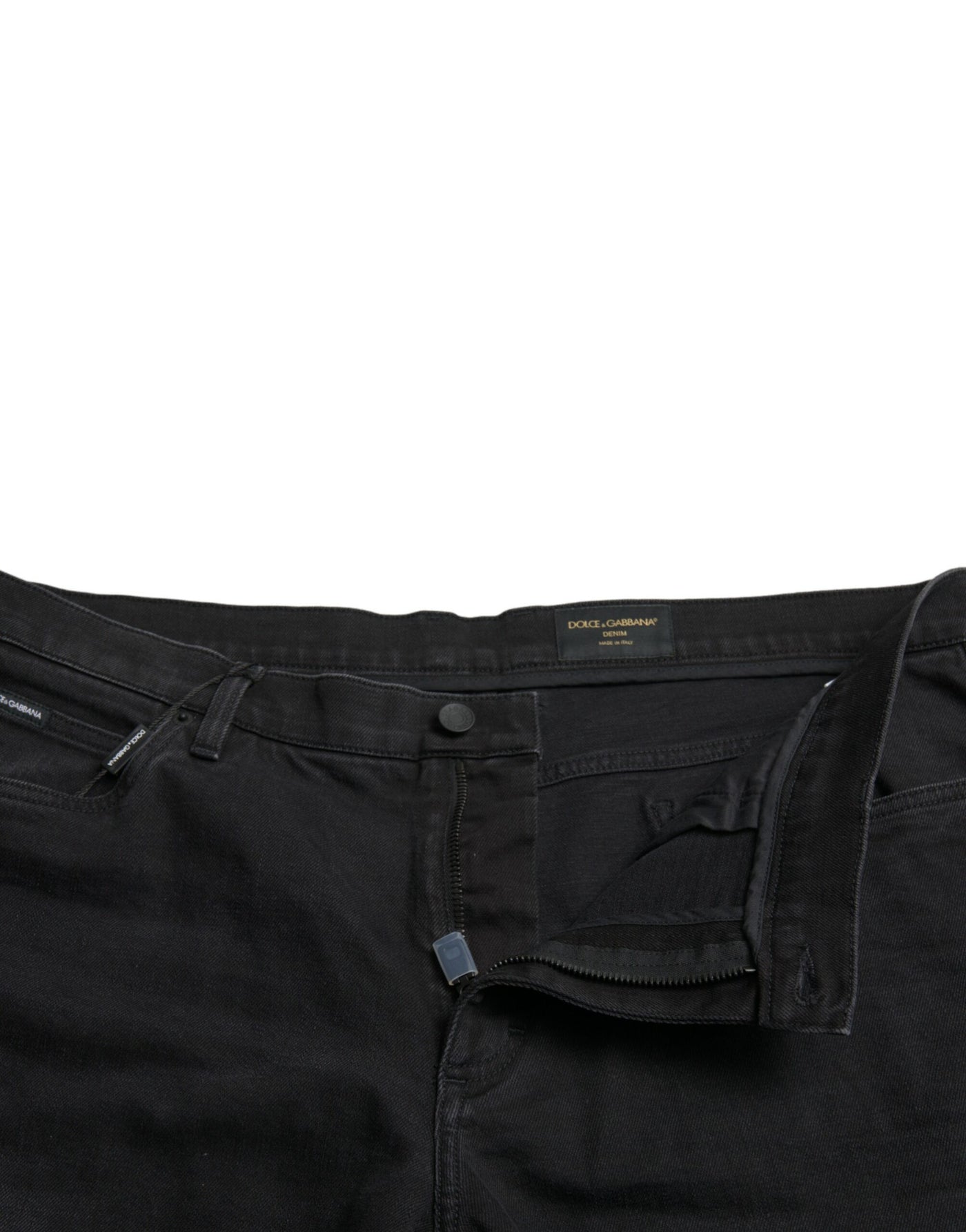 Dolce & Gabbana Schwarze Baumwoll-Stretch-Bermuda-Denim-Shorts