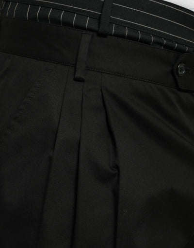 Dolce & Gabbana Schwarze Cargo-Bermuda-Shorts aus Baumwoll-Stretch