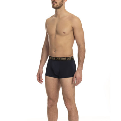 Cavalli Class Blaue Baumwolle Herrenkoffer