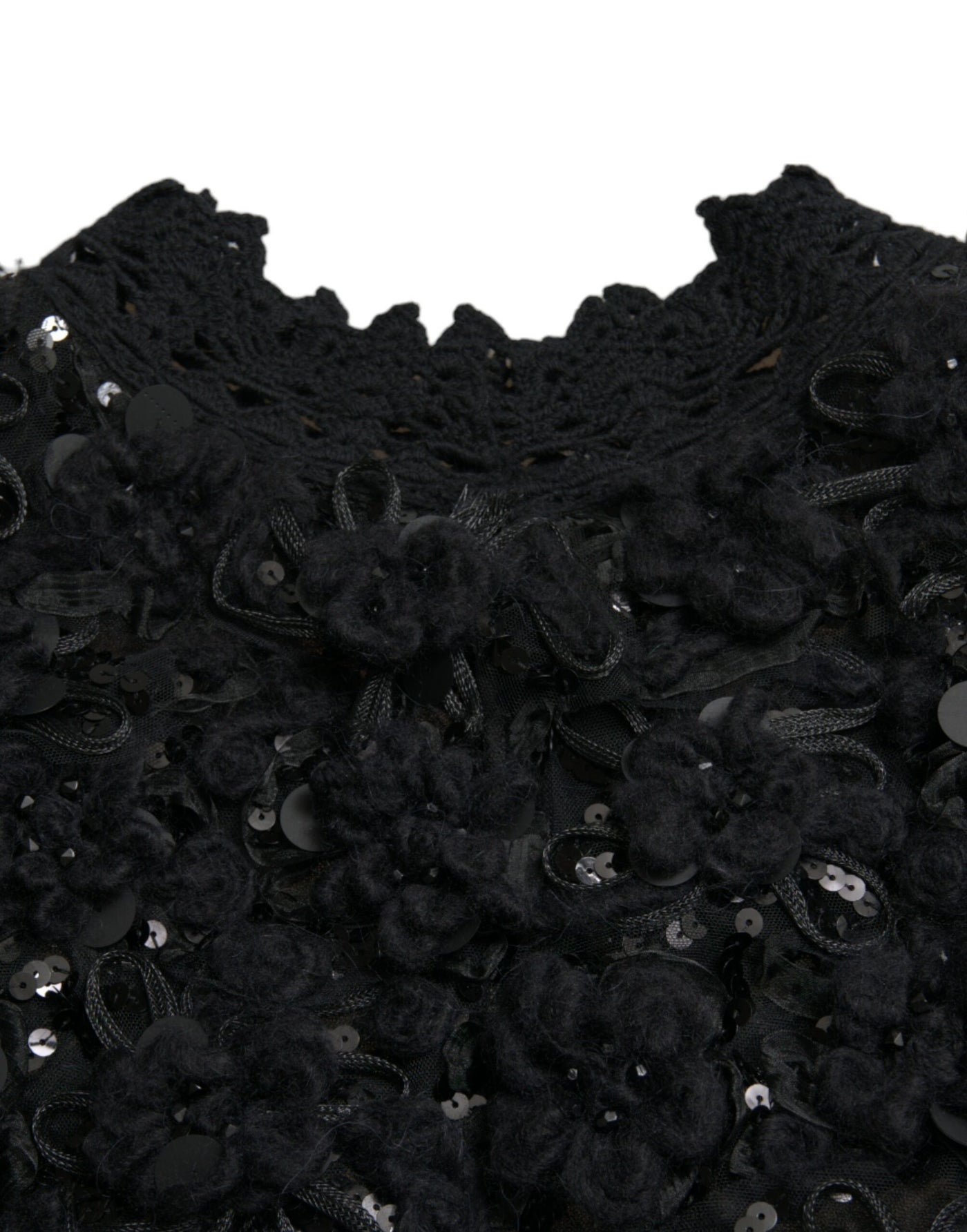Dolce & Gabbana Schwarzer Pullover mit Paillettenverzierung